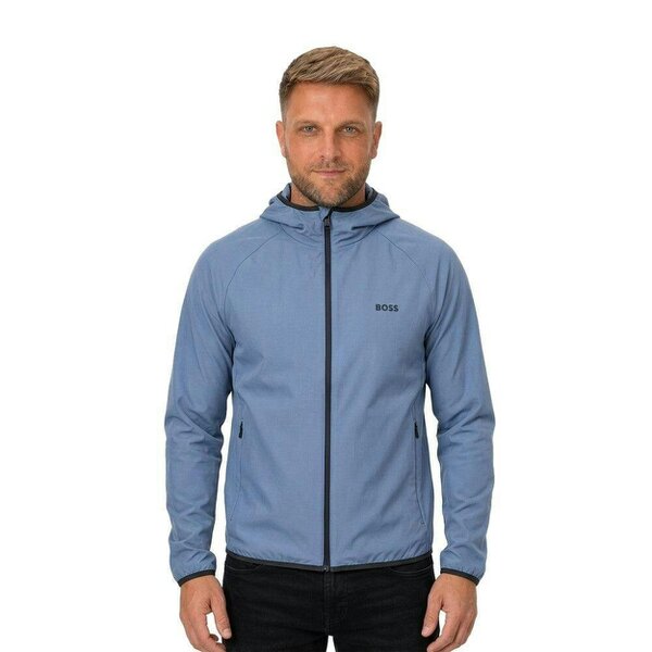BOSS Commuter Hooded Jacket Steel Blue