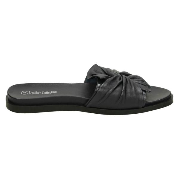 Leather Collection Ladies Leather Collection Twisted Vamp Mules F00203