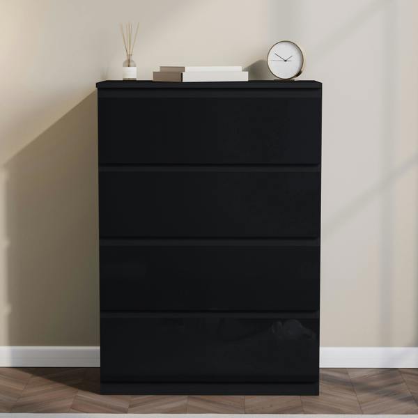 Vida Designs Glinton 4 Drawer Chest, Black