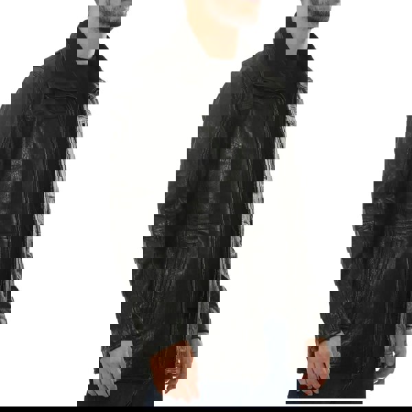 Leather Company Men's Leather Motorcycle Jacket Classic Biker Coat