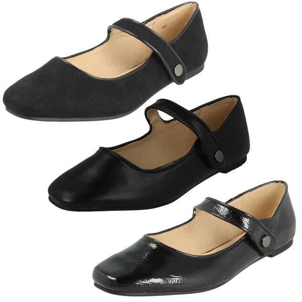 Savannah Ladies Savannah Hook and Loop Strap Mary Jane Style Shoes F80590