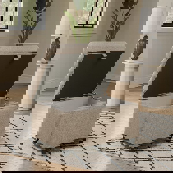 Furnishings For Less Edgar Fabric Ottoman Footstool