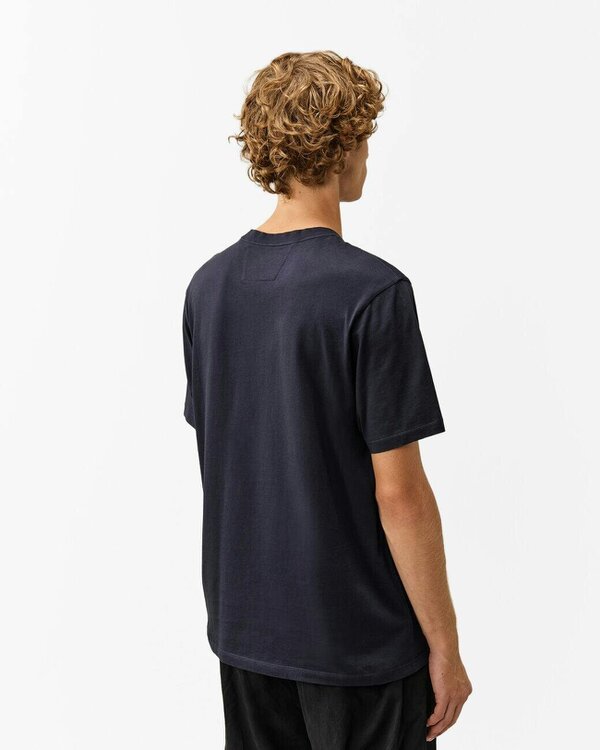 C.P. Company 30/1 Jersey Logo Patch Mens T-Shirt - Total Eclipse 888