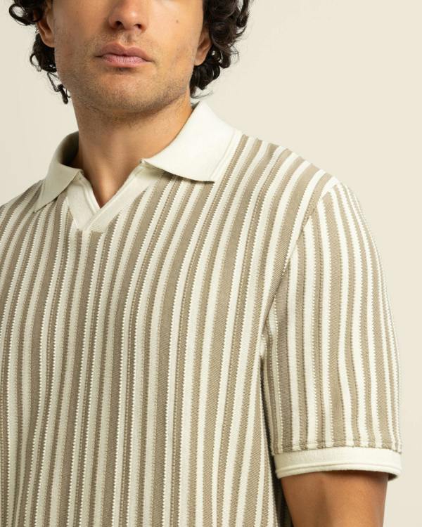 Larsson & Co Mattias - Jacquard Stripe Polo Shirt