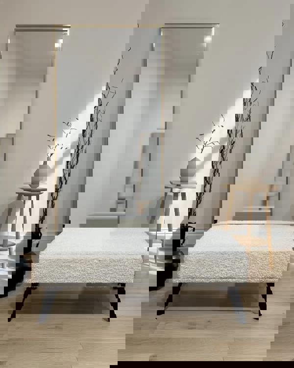 ISTOOLS Premium Teddy Bear Fluffy Creamy White Footstool Coffee Table Ottoman – Soft Plush, Stylish & Non-Storage