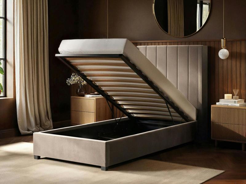 Flair Tiggy Single Ottoman Bed Velvet