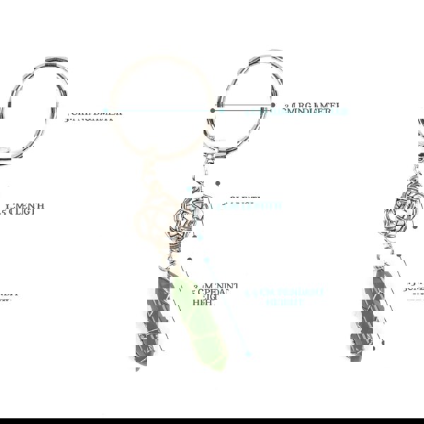 Myga Crystal and Zinc Keychain