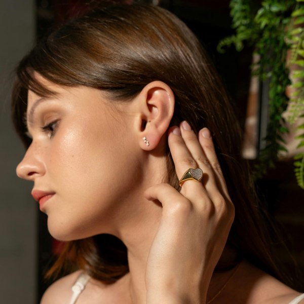 Spero London Fine Cluster Diamond Earrings in 14ct Solid Gold