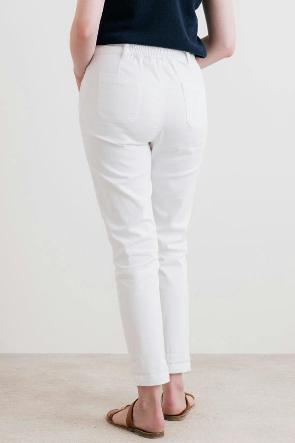 Lily & Me Breaker Stretch Twill Trousers White