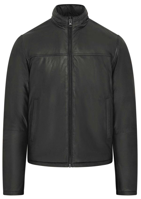 Infinity Leather Mens Hooded Reversible Bomber Leather Jacket - Raufoss