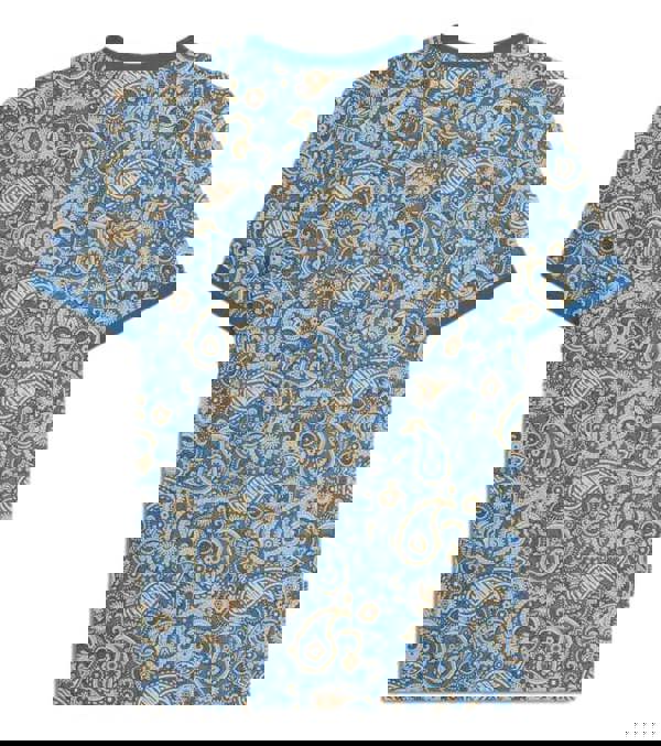 Lambretta Mens All Over Paisley Branded Retro Casual T-Shirt