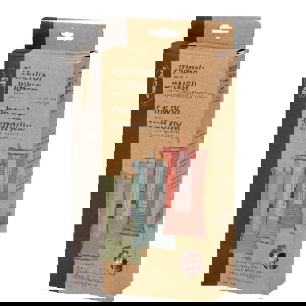 Fashy pine wood scented pillow in green, blue, pink textured fabric