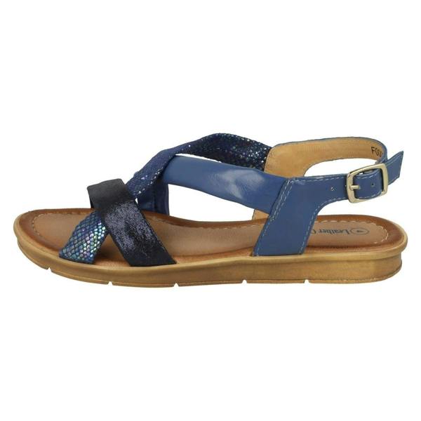 Leather Collection Ladies Leather Collection Flat Slingback Sandals
