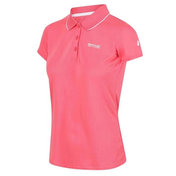 Regatta Womens/Ladies Maverick V Regular Short-Sleeved Polo Shirt - Tropical Pink - 
