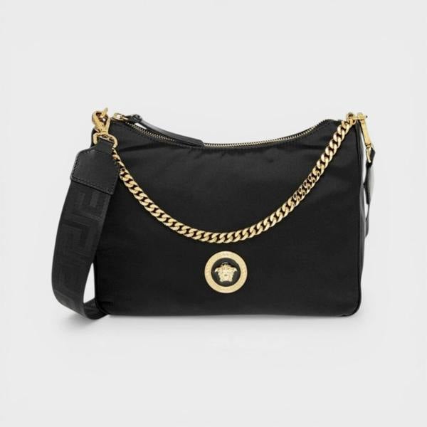 Versace Hobo Bag Medusa Logo Black