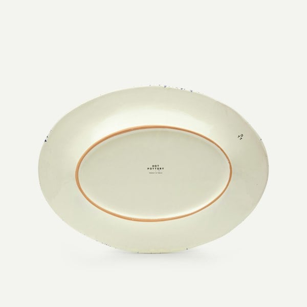 Hot Pottery Serving Platter Blueberry