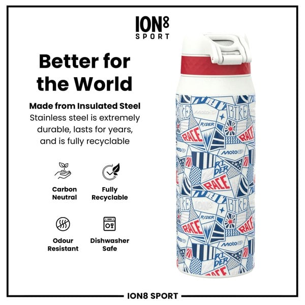 ION8 MotoGP x ION8 Insulated Steel Water Bottle, MotoGP Street, 750ml (24oz)