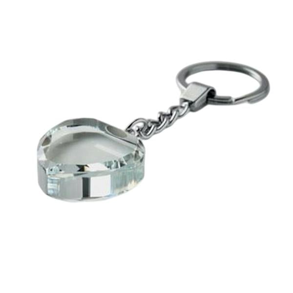 MidOcean Heartward Heart Glass Keyring - Transparent - 
