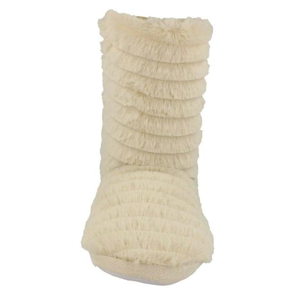 Spot On Ladies Spot On Soft Faux Fur Slipper Boots