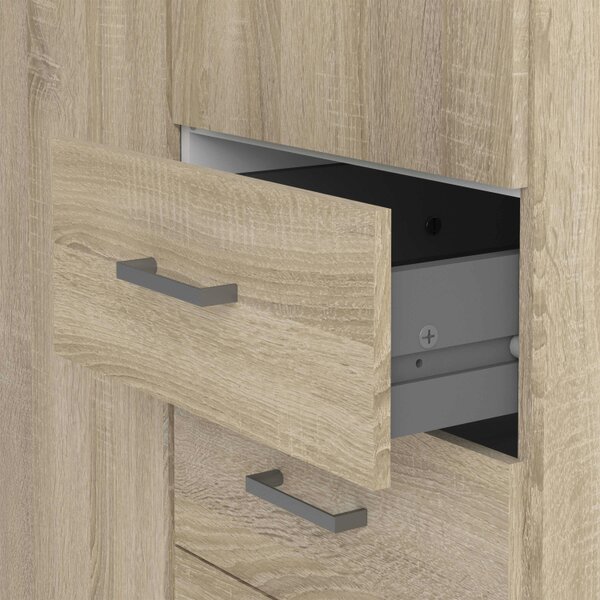 Wyld Haus Berlin Oak Effect Wardrobe 2 Doors, 3 Drawers 1 Shelf