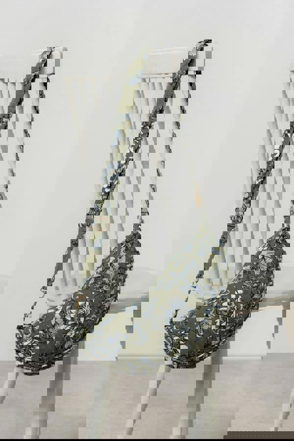 Lily & Me Harvest Print Cord Crossbody Bag Moss