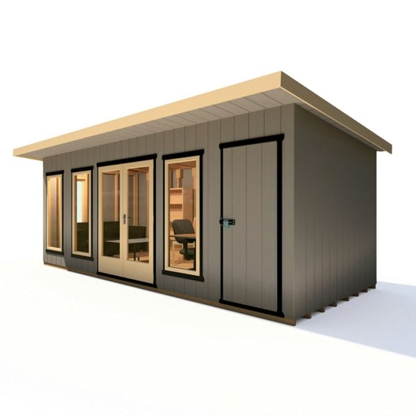 20x8 insulated Garden Studio Office and Store Pent Roof - Best Shed
