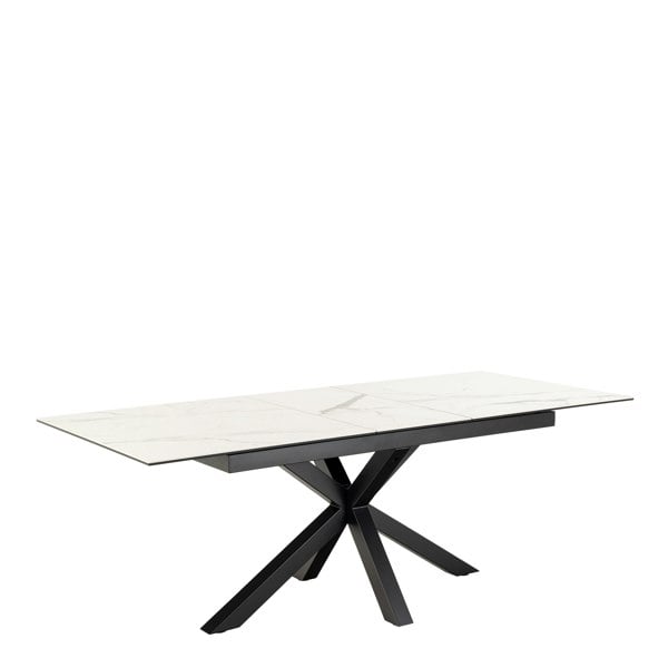 Furniture To Go Heaven Extendable Dining Table with Ceramic White Top 168cm
