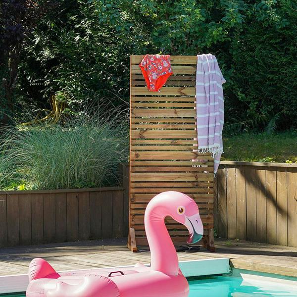 Cerland Lign Z Wooden Privacy Screen 1.8m Modern Slatted Outdoor Timber Panel