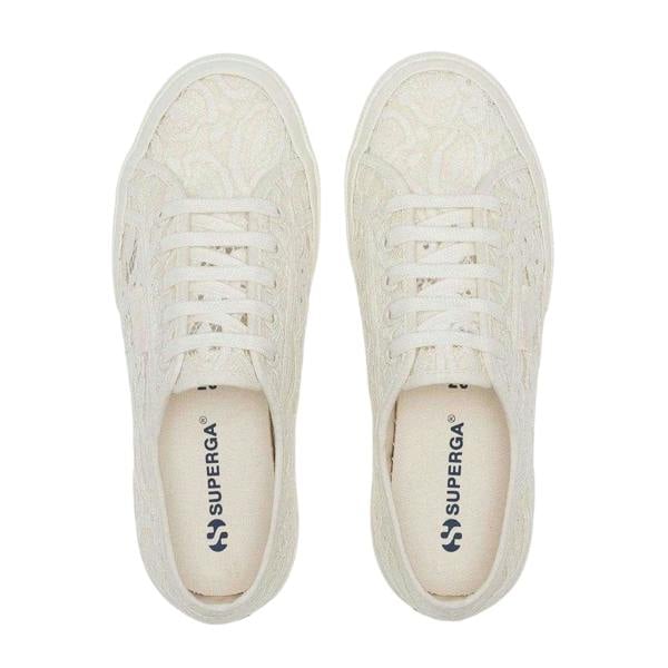 Superga Womens/Ladies 2750 Macrame Trainers - White/Avorio - 