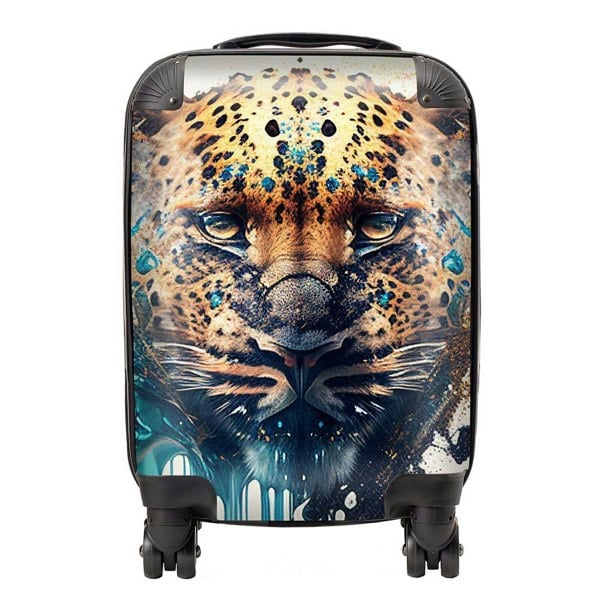 Warren Reed Leapoard Face Splashart On Light Background Suitcase