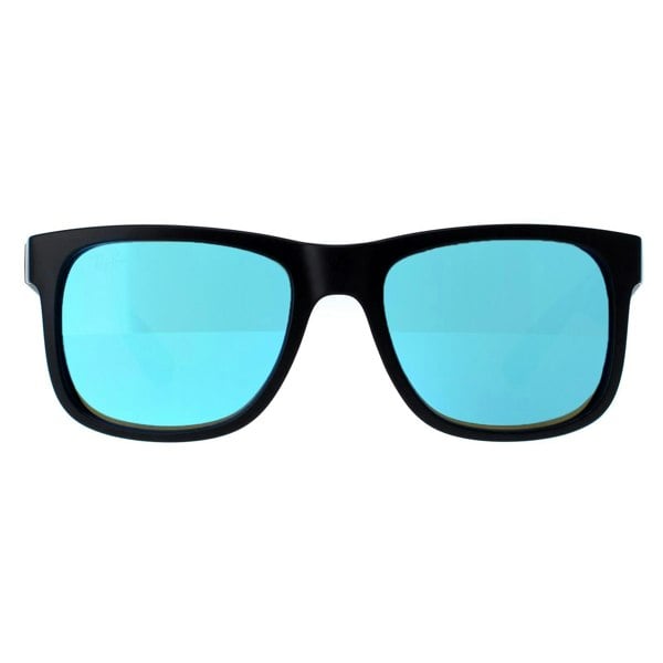 Ray-Ban Sunglasses Justin 4165 622/55 Rubber Black Blue Mirror