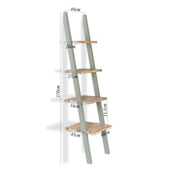 Statement Furniture Florence Ladder Shelf Wooden Shelving Unit Lean-Up Shelf