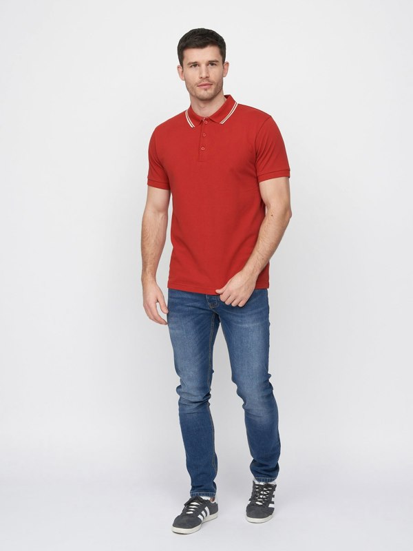 Duck and Cover Samtrase Polo - Red