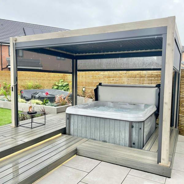 Ocean Designs Tivoli 4m x 3m Wood Effect Free Standing Pergola