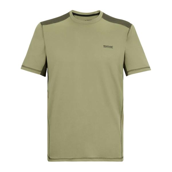 Regatta Mens Virda T-Shirt - Light Sage/Dark Khaki - 