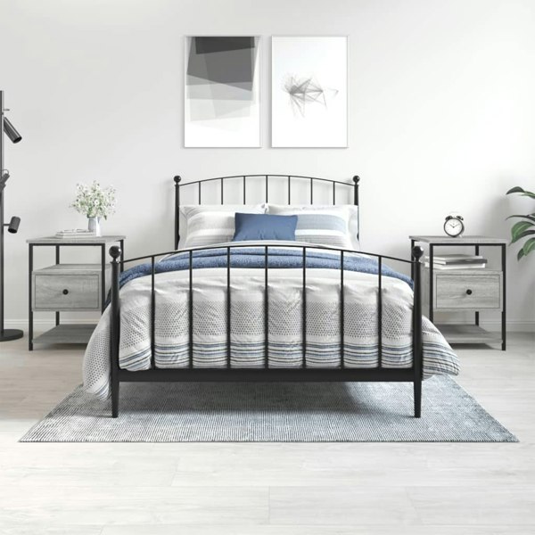 Berkfield Bedside Cabinets 2 pcs Grey Sonoma 40x42x56 cm Engineered Wood