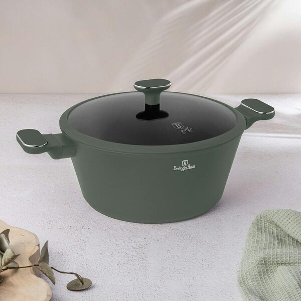 Berlinger Haus Casserole with lid, 28 cm Berlinger Haus BH8202 Matte Green