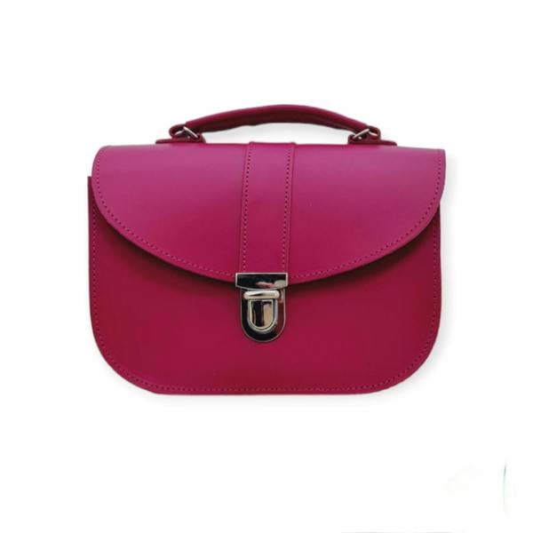 Zatchels Olympia Handmade Leather Crossbody  Handag - In Stock & Ready to Ship - Magenta