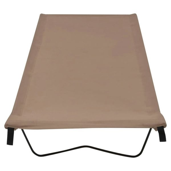 Berkfield Camping Beds 2 pcs 180x60x19 cm Oxford Fabric and Steel Taupe