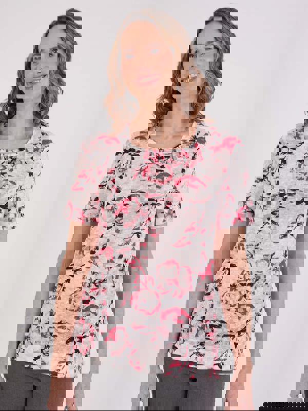 TIGI Rose Bloom Printed Top