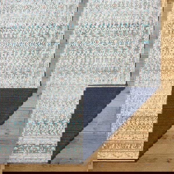 Livabliss Our Pnw Home Rainier-Washable Green Beige Brown Traditional Boho Vintage Rug