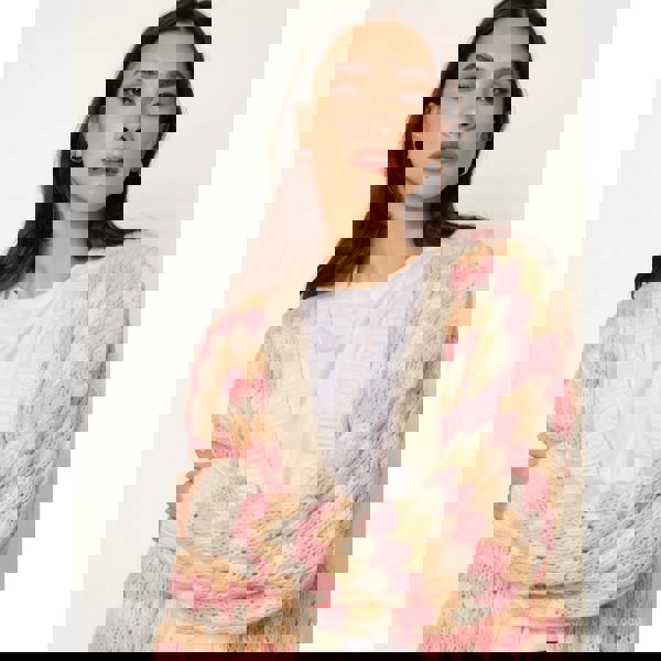 Blue Vanilla Multicoloured Striped Cardigan