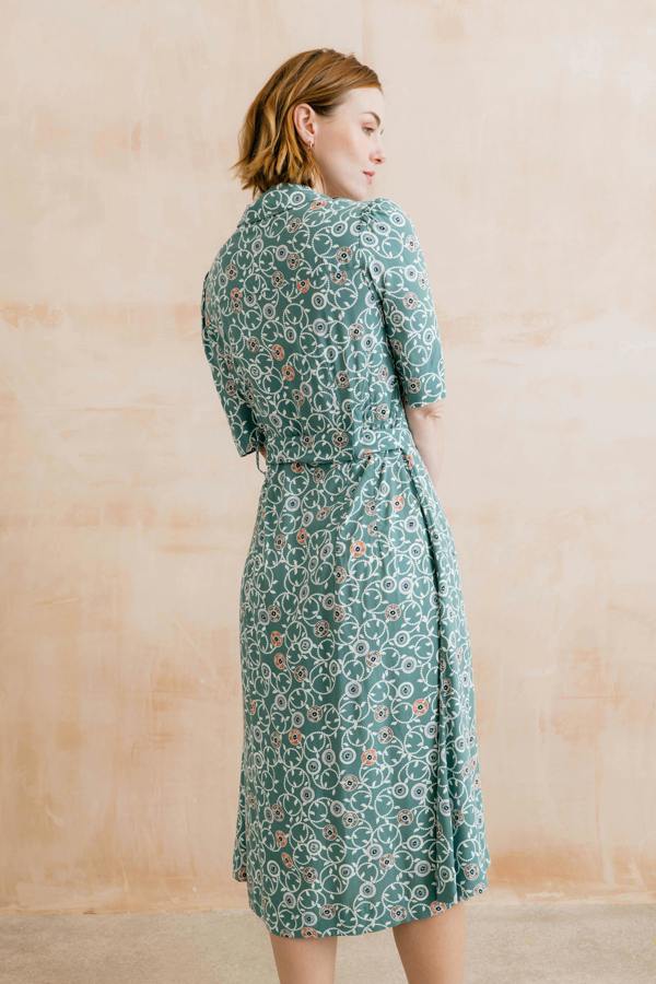 Lily & Me Robyn Belted Tea Dress Ocean