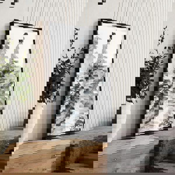 Modern Artwork For Living Room | Set of 2 Asian Inspired Wall art Prints