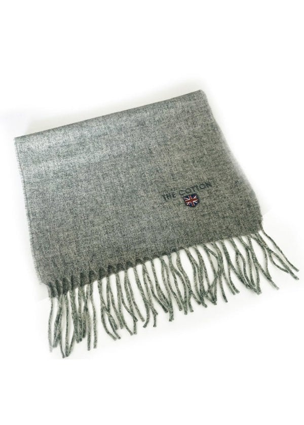 made in UK scarves for men - silver grey colour - The Cotton