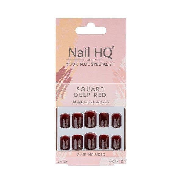 Nail HQ Square Deep Red