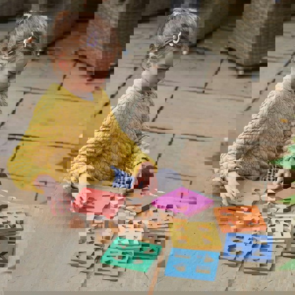 tickit Rainbow Wooden Shape Stacker