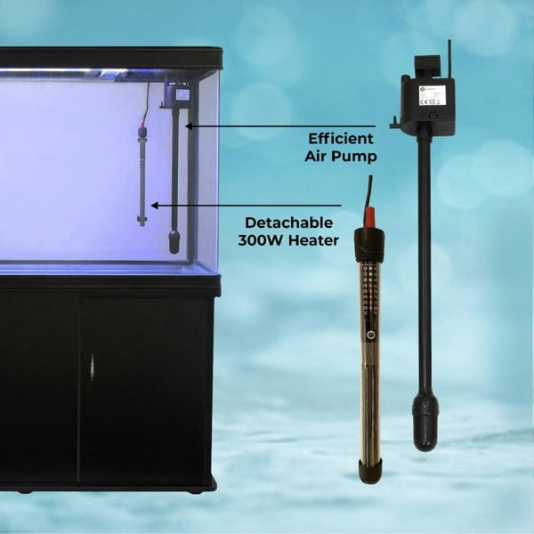 Monstershop Aquarium Fish Tank & Cabinet - Black