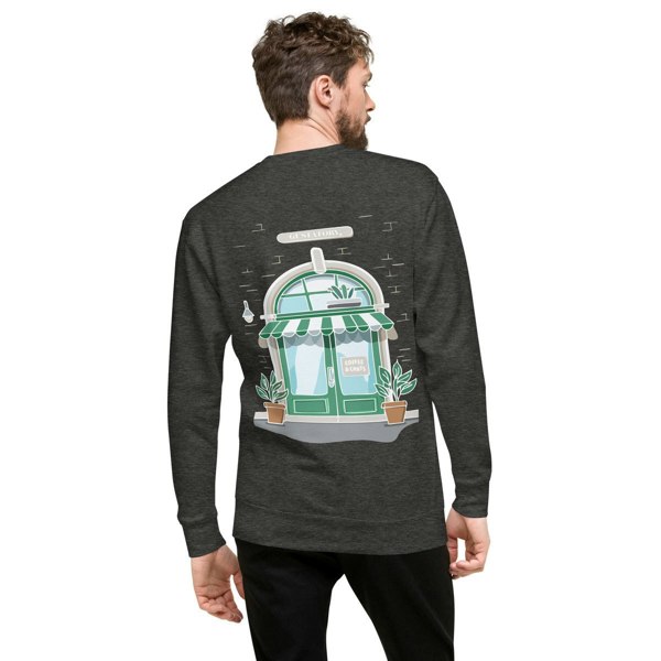 ANCHOR & CREW x GUSTATORY Coffee & Chats Cotton Blend Embroidered Sweatshirt