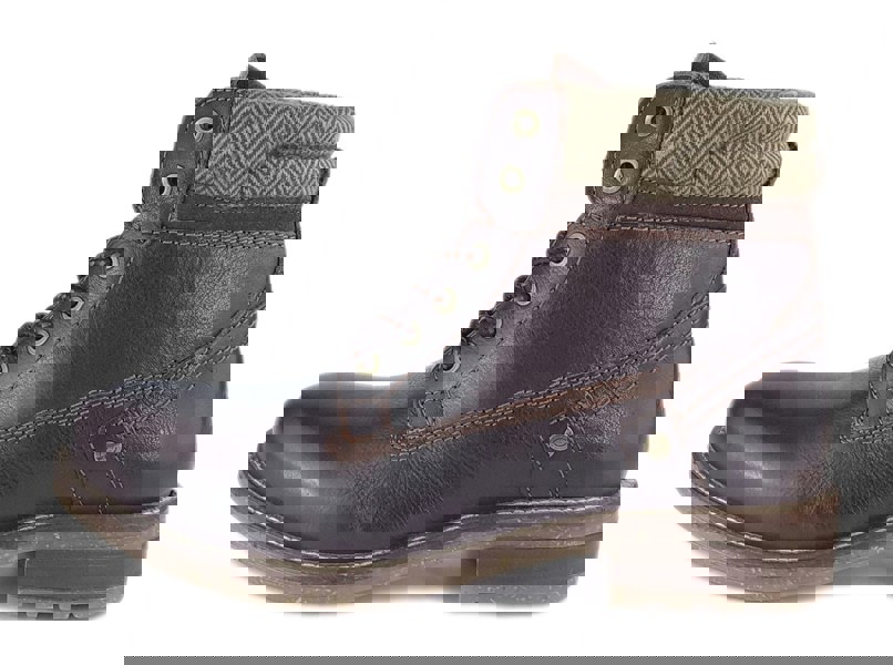 Wrangler Hill Tweed Lace Leather Combat Mens Boots